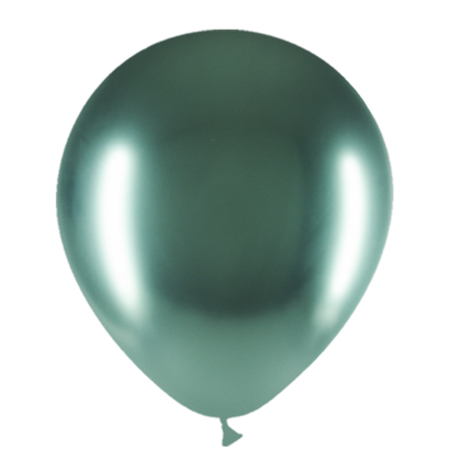 Globos Verdes Cromados 30cm 50pcs