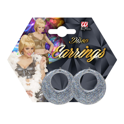 Pendientes Disco 70S Plata