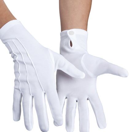 Guantes Blancos con Pulsador