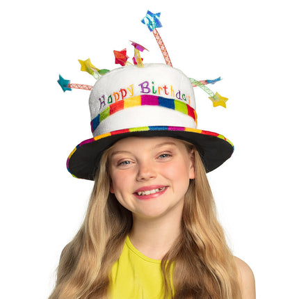 Feliz Cumpleaños Sombrero Tarta Niño