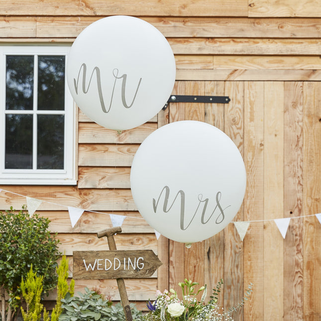 Globos Mr & Mrs 92cm 2pcs