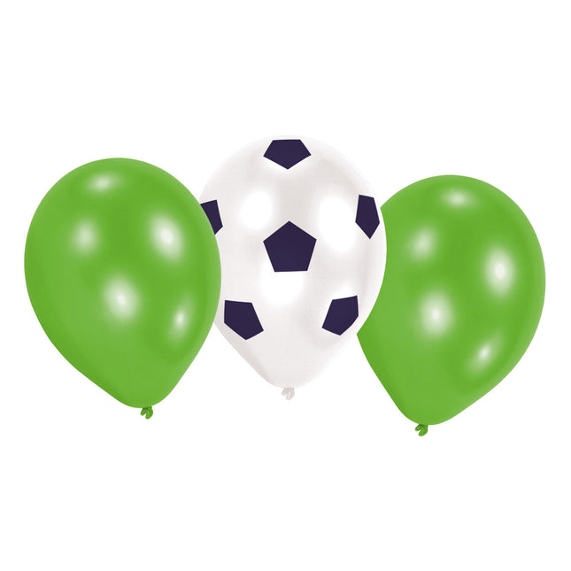 Globo Fútbol Verde 22.8cm 6pcs