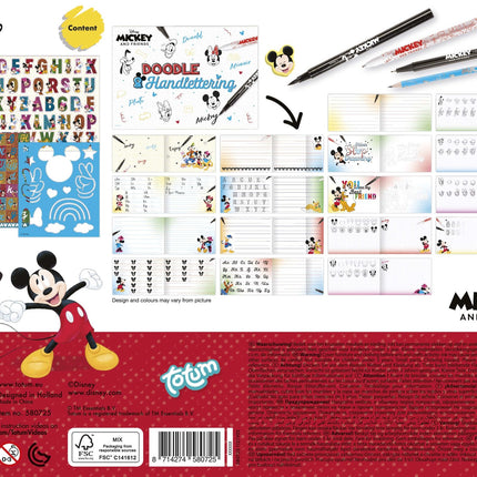 Set de letras a mano de Mickey Mouse