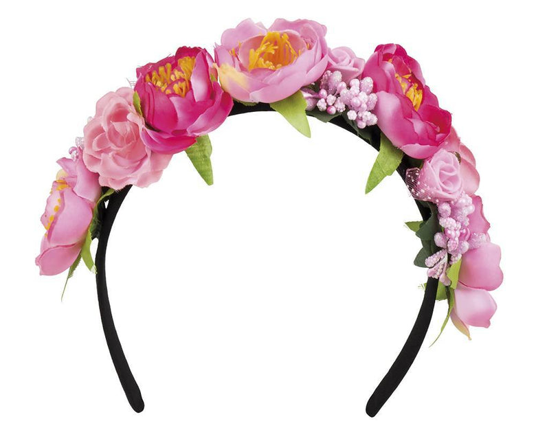 Diadema Floral Rosa