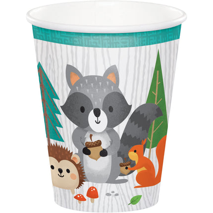 Vasos de animales del bosque 256ml 8ud