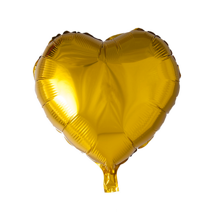 Globo de Helio Corazón Oro 45cm vacío