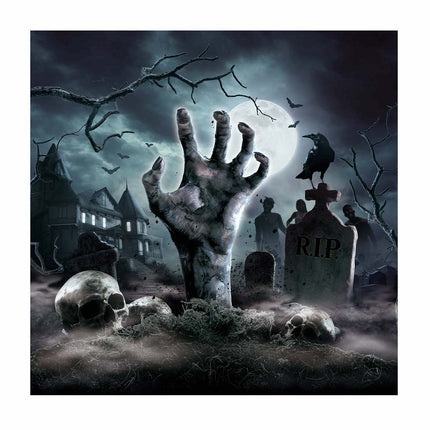 Servilletas Cementerio Halloween 33cm 12uds.