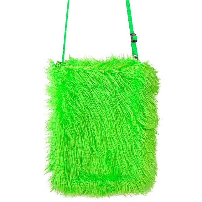 Bolsa Verde Neón Peluche 25cm