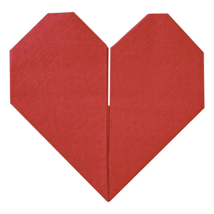 Servilletas Origami Corazón 16,5cm 16pcs