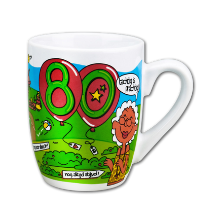 Taza 80 Años 12cm