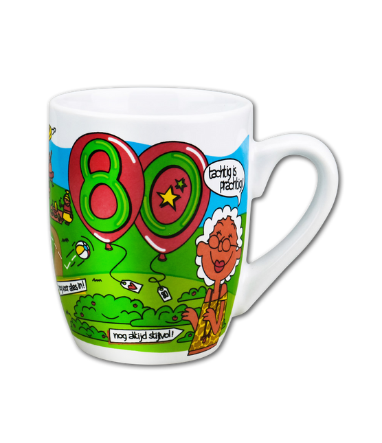 Taza 80 Años 12cm