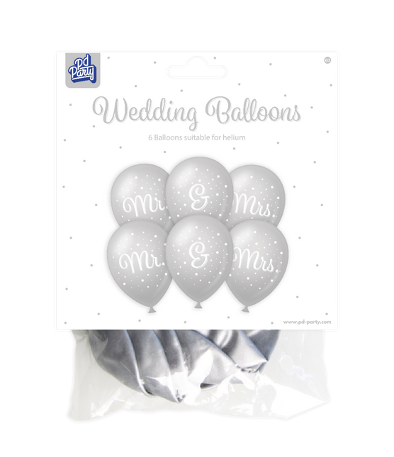 Globos de boda Mr & Mrs 30cm