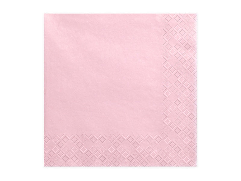 Servilletas Rosa Claro Deluxe 33cm 20uds.