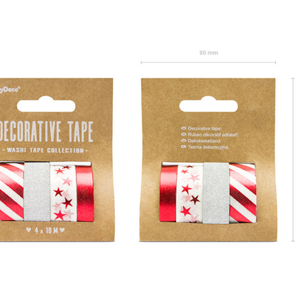 Washi Tape Navidad 10m 4pcs