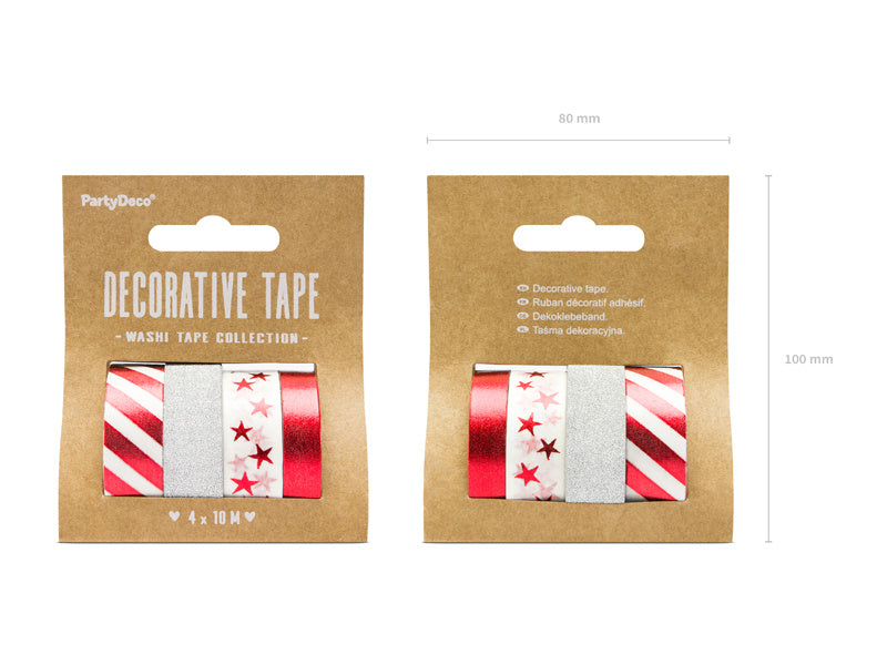 Washi Tape Navidad 10m 4pcs