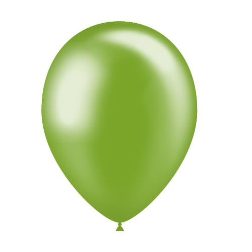 Globos Verdes Metálicos 25cm 10pcs