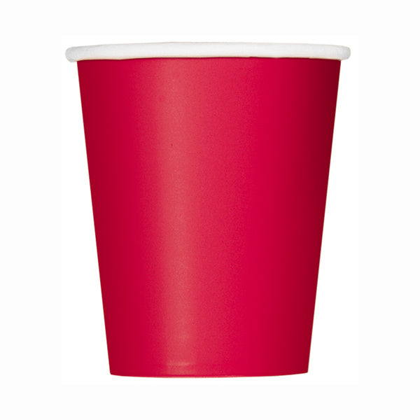 Vasos Rojo 266ml 8ud