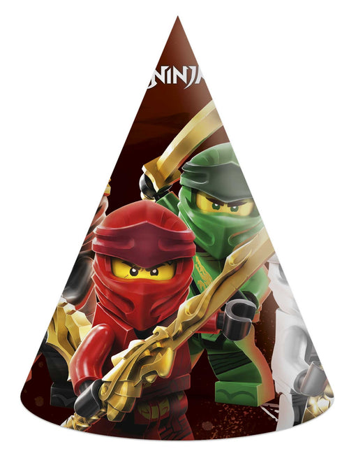 Lego Ninjago Sombreros de fiesta 6pcs