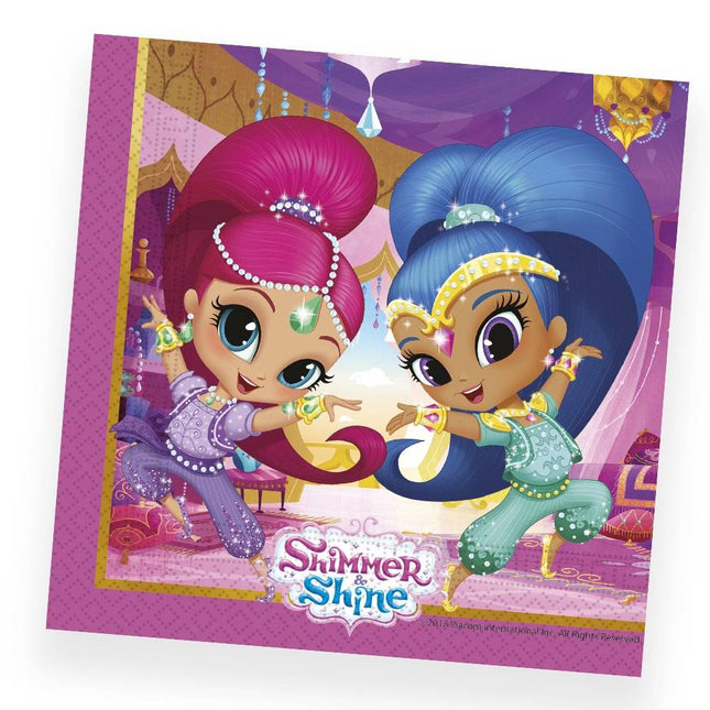 Servilletas Shimmer And Shine 33cm 20pcs