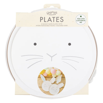 Platos de Pascua Conejo 25cm 8pcs