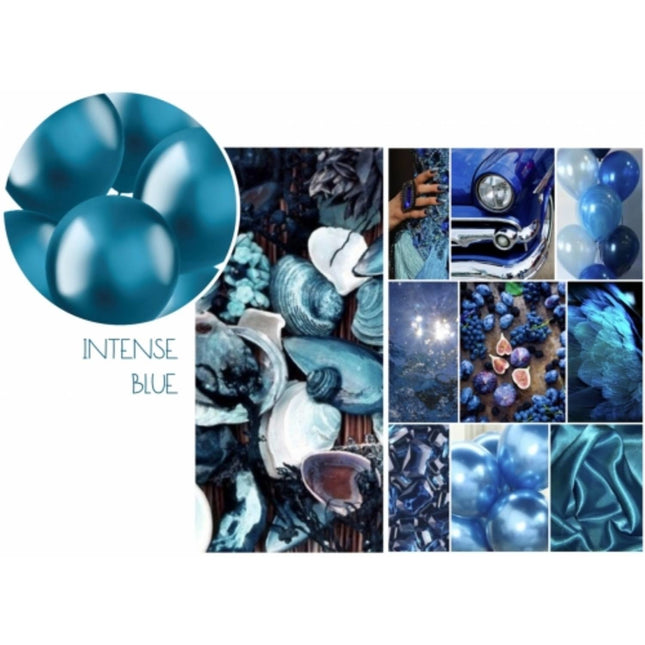 Globos Azules Cromados 33cm 10pcs