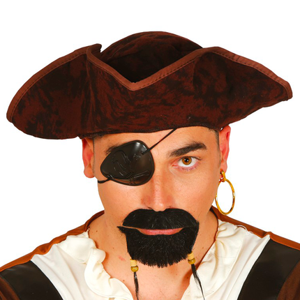 Sombrero pirata marrón