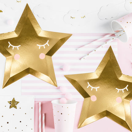 Platos Estrella Little Star Oro 27cm 6pcs