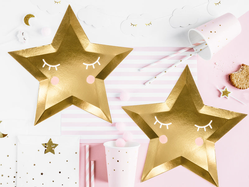 Platos Estrella Little Star Oro 27cm 6pcs