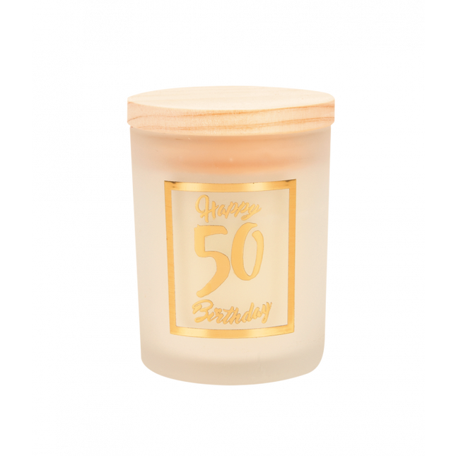 Vela perfumada 50 años Blanca