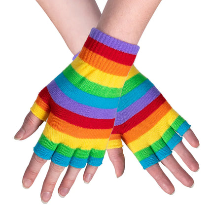 Guantes arco iris sin dedos