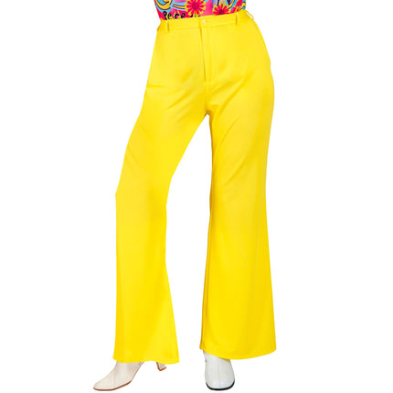 Pantalón Disco 70S Amarillo Mujer