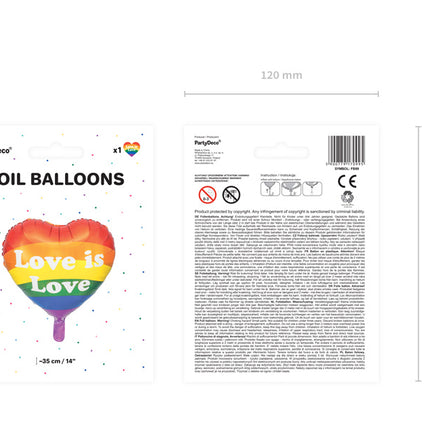 Globo de Helio Love Is Love Vacío 35cm