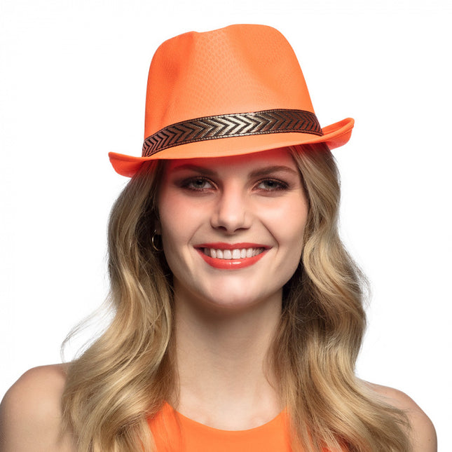 Sombrero Naranja Neón