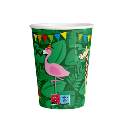 Vasos Jungla 9cm 8uds