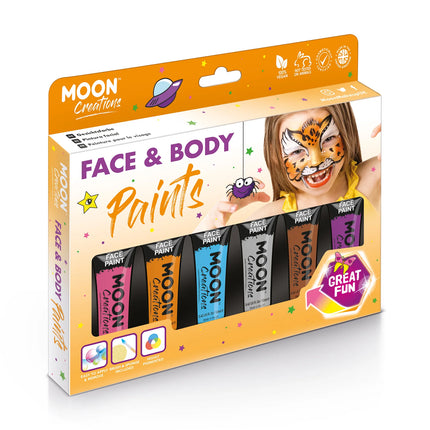 Moon Creations Pintura facial marrón 12ml