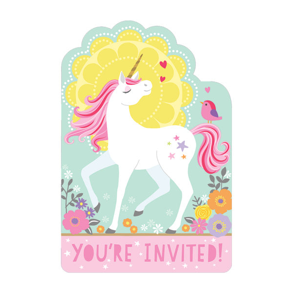 Invitaciones Unicornio 15.8cm 8pcs