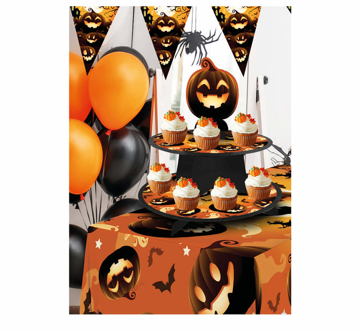 Decoración de Mesa Naranja Halloween Calabazas 36cm