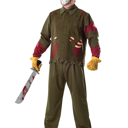 Disfraz de Halloween Jason Verde XL