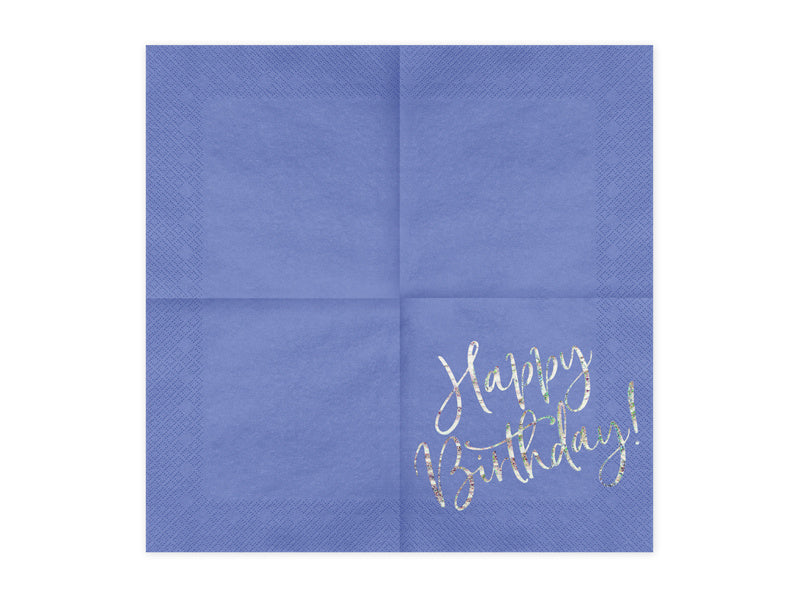 Servilletas Feliz Cumpleaños Azul 33cm 20pcs