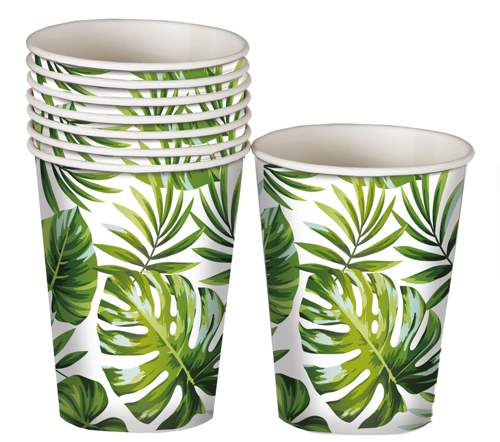 Tazas de hoja de palma 240 ml 6 uds.