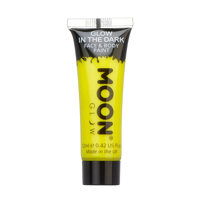 Moon Glow Pintura facial que brilla en la oscuridad Amarillo 12ml