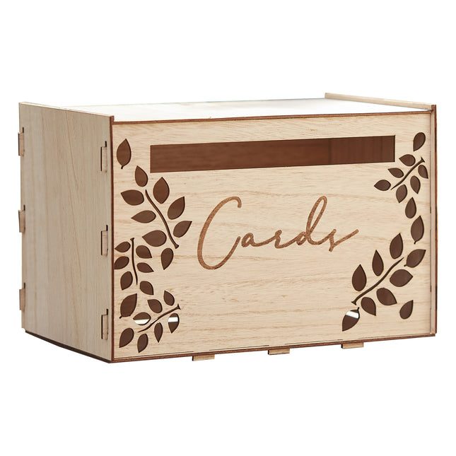 Caja Tarjetas Madera 30cm