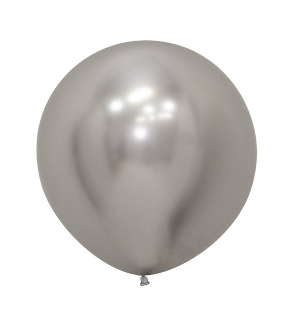 Globos Reflex Plata 61cm 3pcs