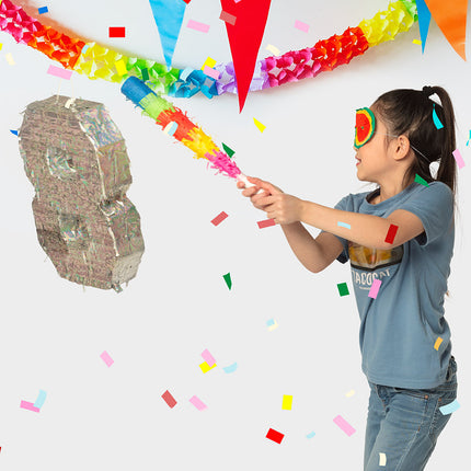 Piñata Plata 4 Años Holográfica 40cm