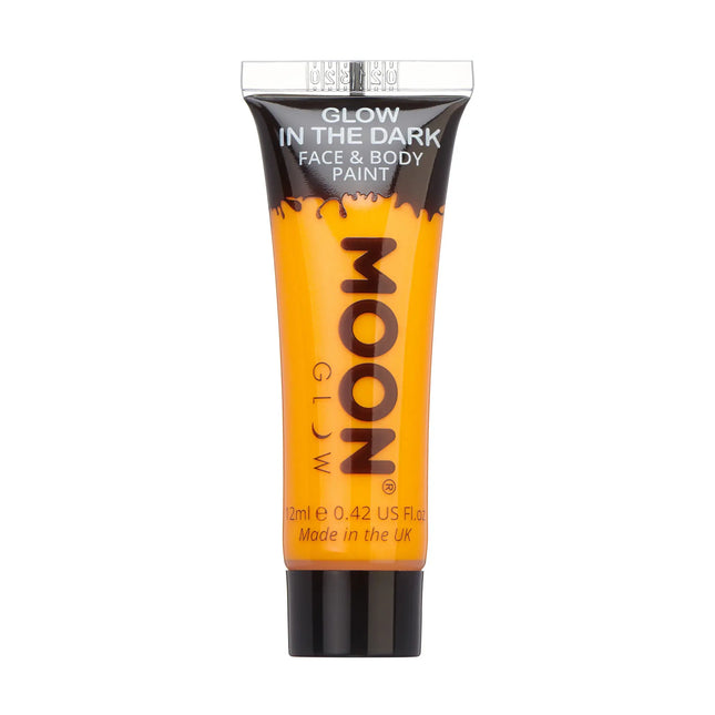 Moon Glow Pintura facial que brilla en la oscuridad Naranja 12ml