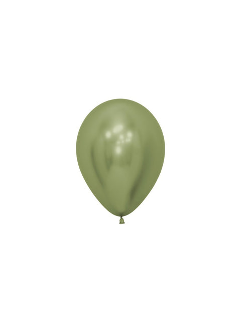 Globos Reflex Verde Lima 12cm 50pcs