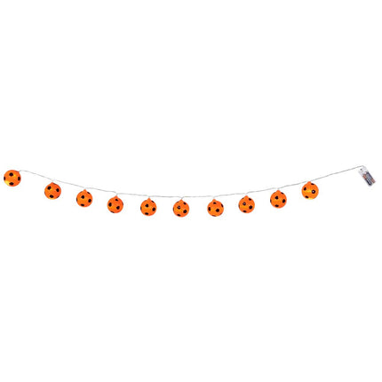 Guirnalda luminosa LED Balones de fútbol naranja 1,4 m