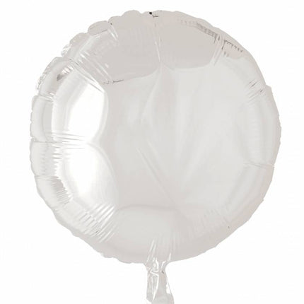 Globo de Helio Redondo Blanco 46cm vacío