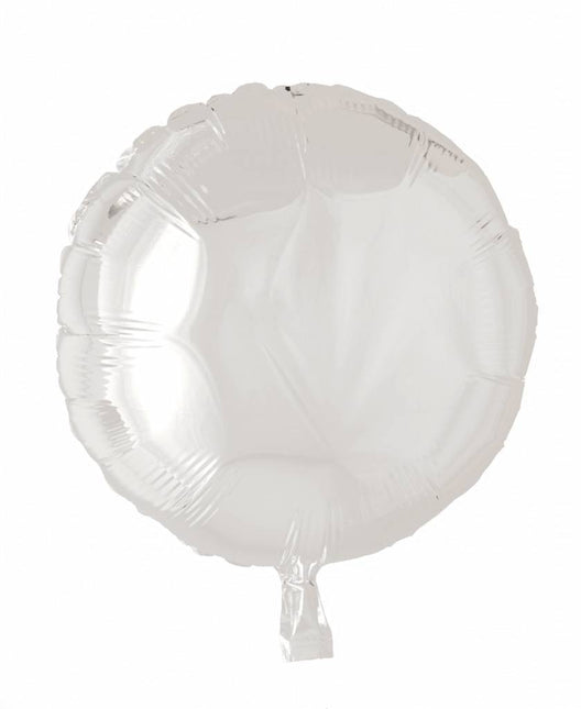 Globo de Helio Redondo Blanco 46cm vacío