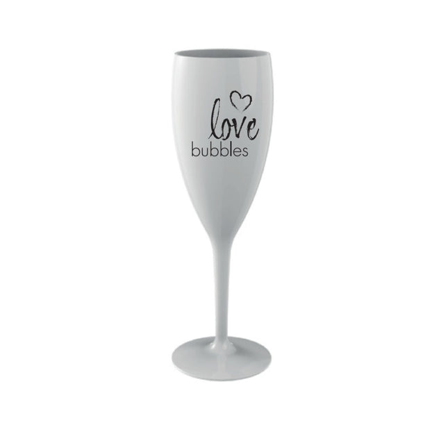 Copa de champán White Love Reutilizable 120ml